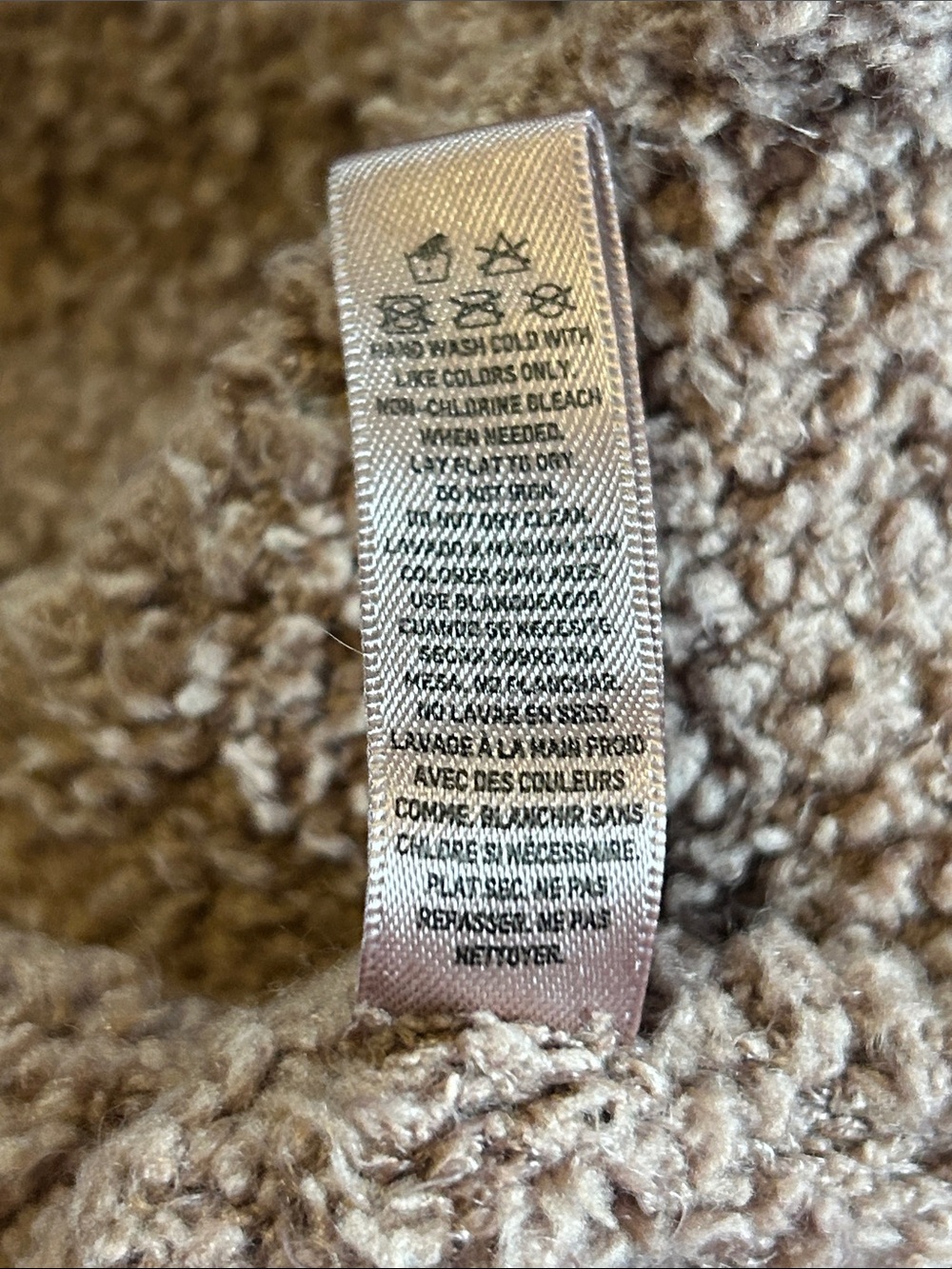 Skims Cozy Collection Textured Knit Boucle Belted Brown Short Robe Size L/XL - Picture 14 of 16